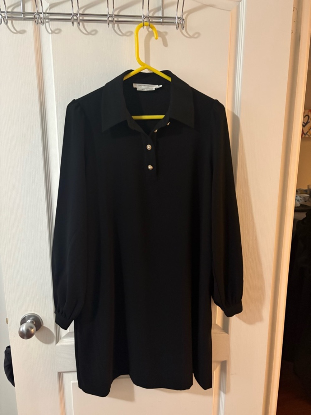 Contemporaine Black Shirt Dress